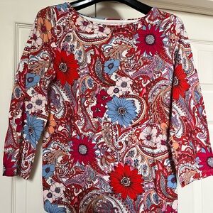 Floral Paisley Women's Top-Medium